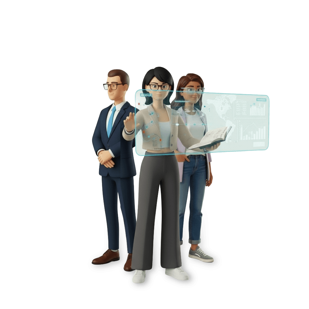 Gruppe von drei Personen